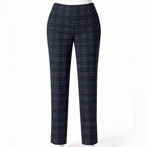 THALIAN PLAID PULL-ON PANTS 57% POLY 40% RAYON 3% SPANDEX, NO POCKETS SIZE 10